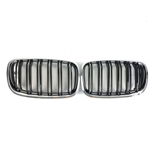 Kidneys M-Look (Gloss Black with Chrome Trim) for BMW X5 E70 2007-2013 - image 2