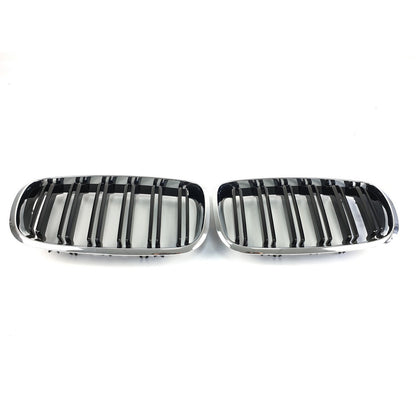 Kidneys M-Look (Gloss Black with Chrome Trim) for BMW X5 E70 2007-2013 - image 6