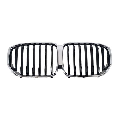 Kidney Grilles 1 Bar (2019-2022, Gloss Black with Chrome Trim) for BMW X5 G05 2019–2026 - image 2