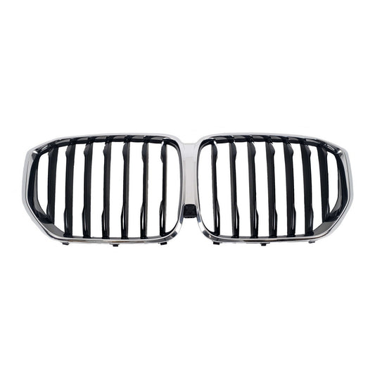 Kidney Grilles 1 Bar (2019-2022, Gloss Black with Chrome Trim) for BMW X5 G05 2019–2026 - image 2