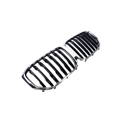 Kidney Grilles 1 Bar (2019-2022, Gloss Black with Chrome Trim) for BMW X5 G05 2019–2026 - image 3