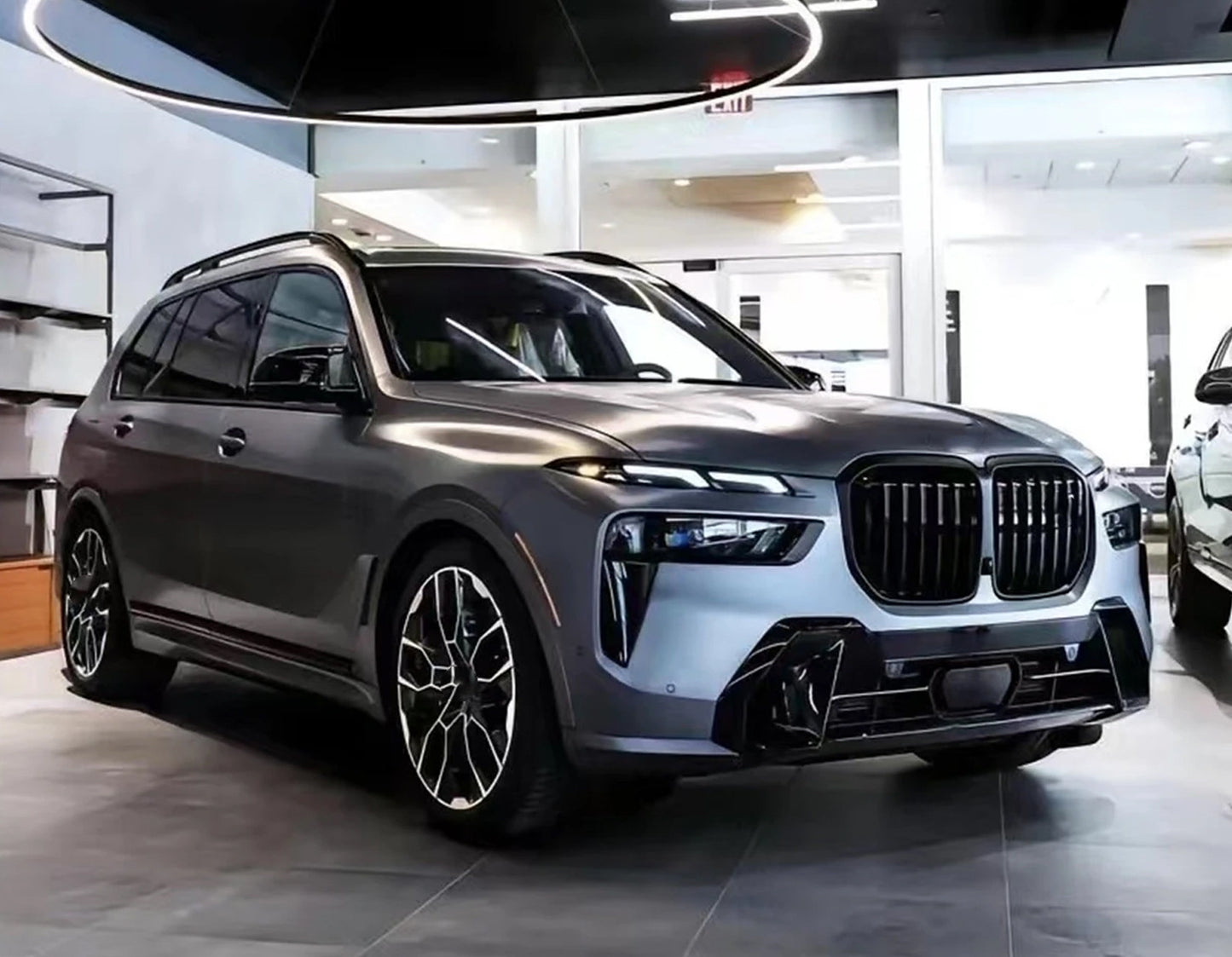 Kidney Grilles 1 Bar (2023+, Gloss Black) for BMW X7 G07 2019- - image 3