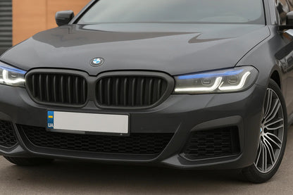 Kidney Grilles 1 Bar (2021+, Matte Black) for BMW 5 Series G30/G31 2017-2023 - image 1