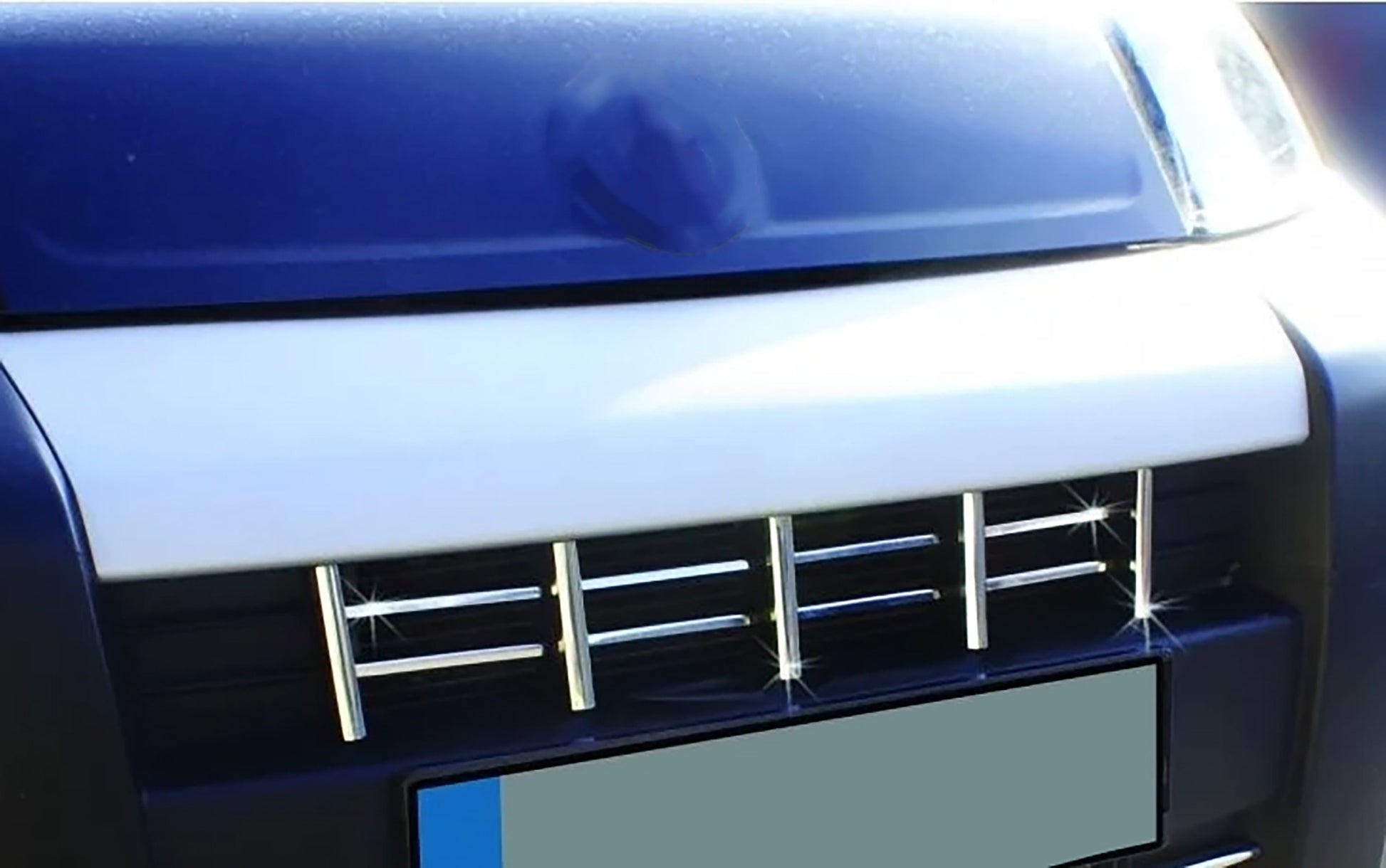 Grille trim cover (13 pcs, stainless steel) for Peugeot Bipper 2008-2017 - image 3