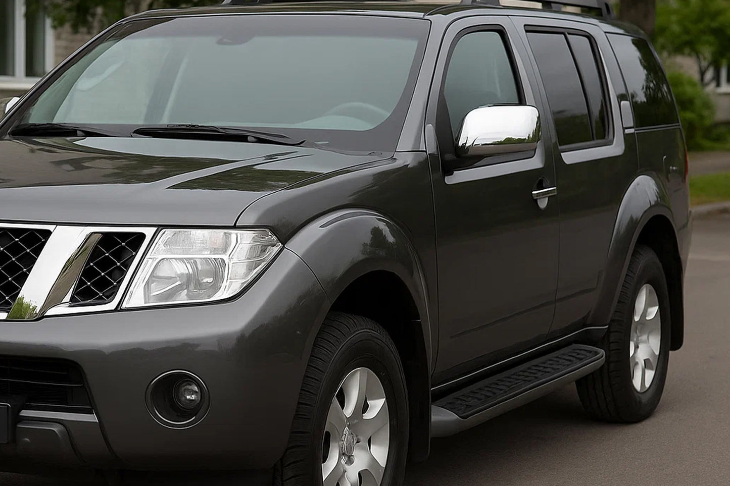 Mirror Covers (2 pcs, Stainless Steel) for Nissan Pathfinder R51 2005-2014 - image 1