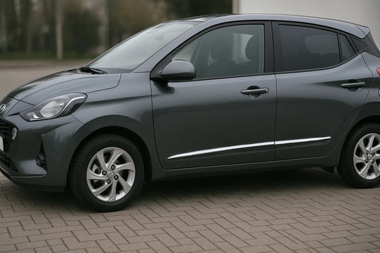 Chrome Door Moldings (4 pcs, Stainless Steel) for Hyundai I-10 2020- - image 1