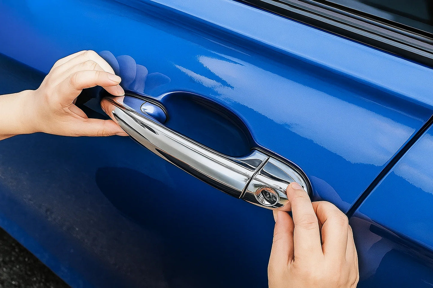 Chrome Door Handle Covers (4 pcs, Stainless Steel) for BMW 5 Series E-60/61 2003-2010 - image 3