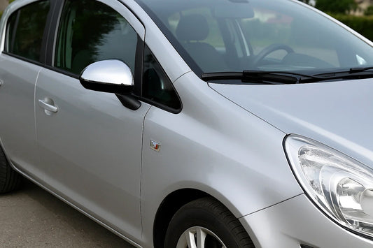 Mirror Covers (2 pcs, Stainless Steel) for Opel Corsa D 2007-2014 - image 1