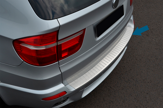 Rear Bumper Protector OmsaLine (Stainless Steel) for BMW X5 E70 2007-2013 - image 1