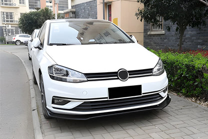 Front Bumper Lip Spoiler (for OEM bumper, 2017-2020, ABS plastic) for Volkswagen Golf 7/E-Golf 2012-2020 - image 2