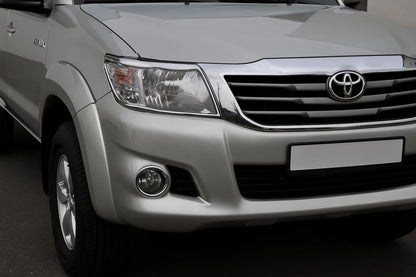 Headlight covers (2 pcs, plastic) for Toyota Hilux 2006-2015 - image 1