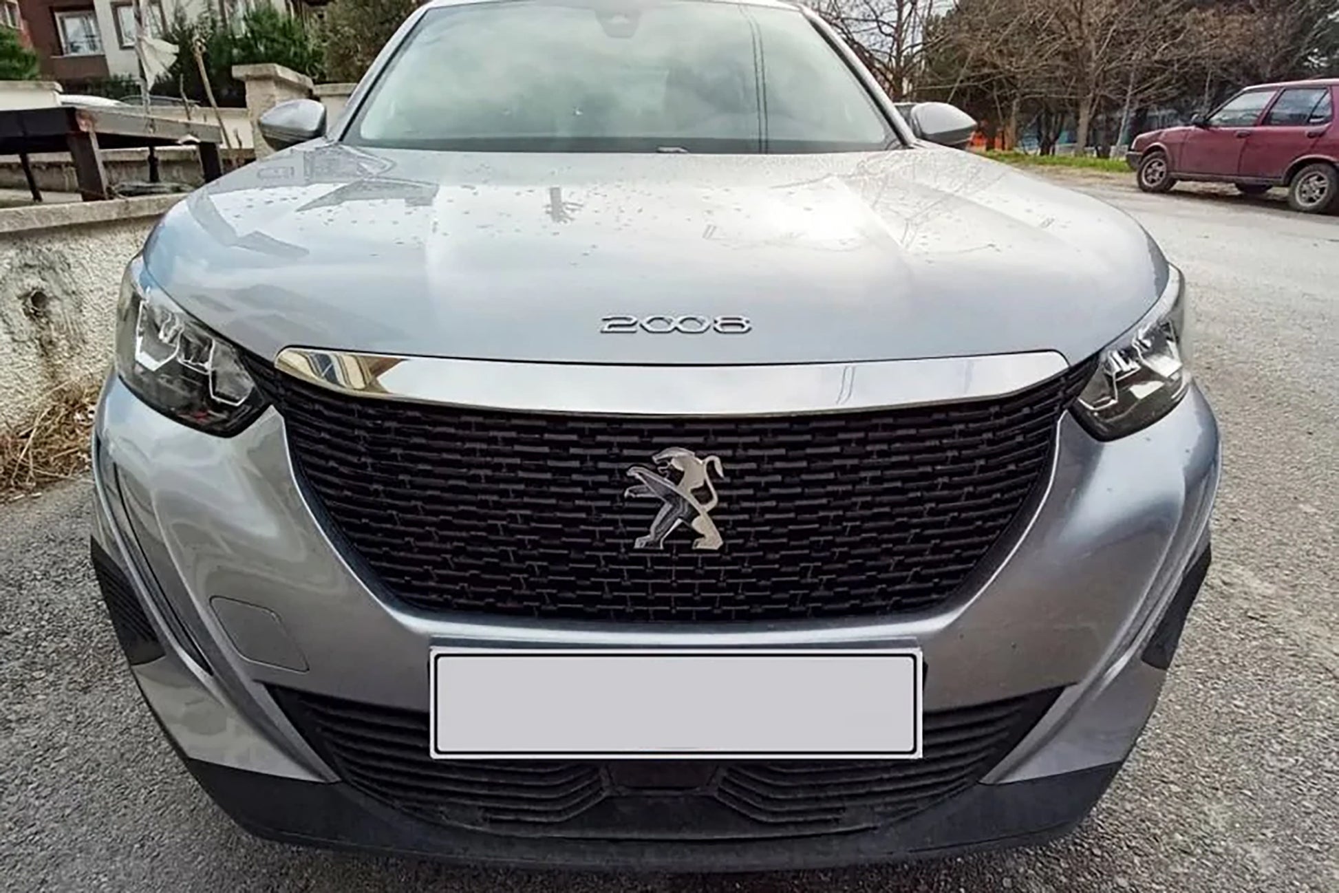Hood trim (1 pc, stainless steel) for Peugeot 2008 2019- - image 1