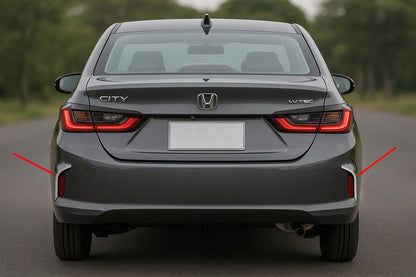 Rear Bumper Reflector Trim SD (2 pcs, Stainless Steel) for Honda City 2021- - image 1