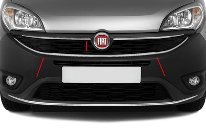 Trim around lower grille (2015↗, stainless steel) for Fiat Doblo II 2010-2022 - image 1