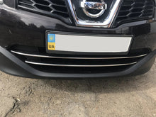 Strips for lower grille (2 pcs, stainless steel) for Nissan Qashqai 2010-2014 - image 1