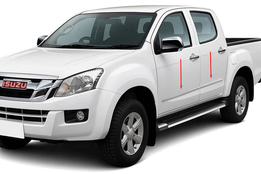 Door Mouldings OmsaLine Stainless Steel for Isuzu D-Max 2011-2019 - image 1