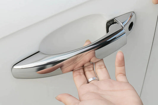 Chrome door handle covers without buttons (4 pcs, stainless steel) for Audi A5 2007-2015 - image 2