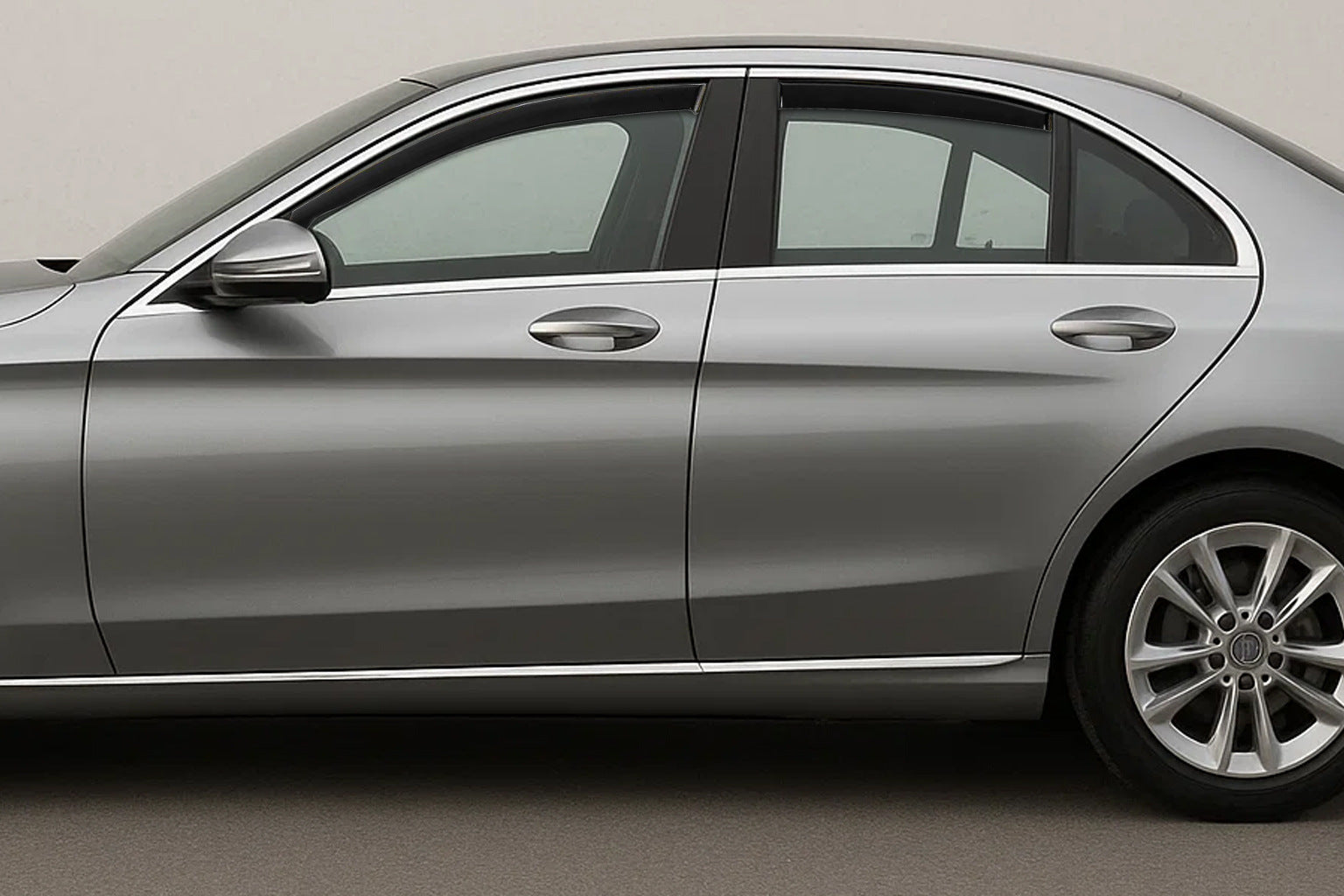 In-Channel Wind Deflectors Niken Luxury (4 pcs) for Mercedes C-сlass W205 2014-2021 - image 1