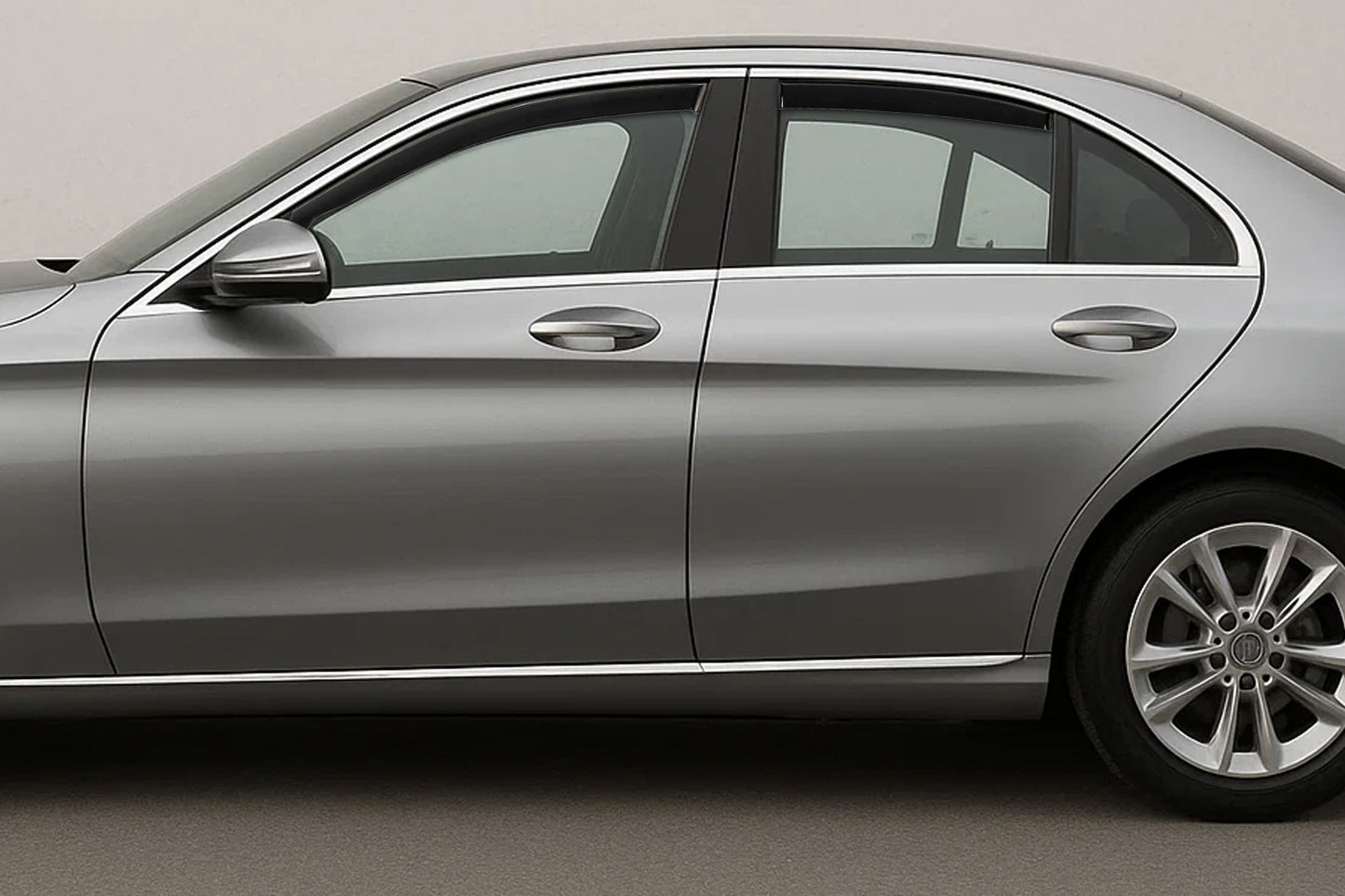 In-Channel Wind Deflectors Niken Luxury (4 pcs) for Mercedes C-сlass W205 2014-2021 - image 1