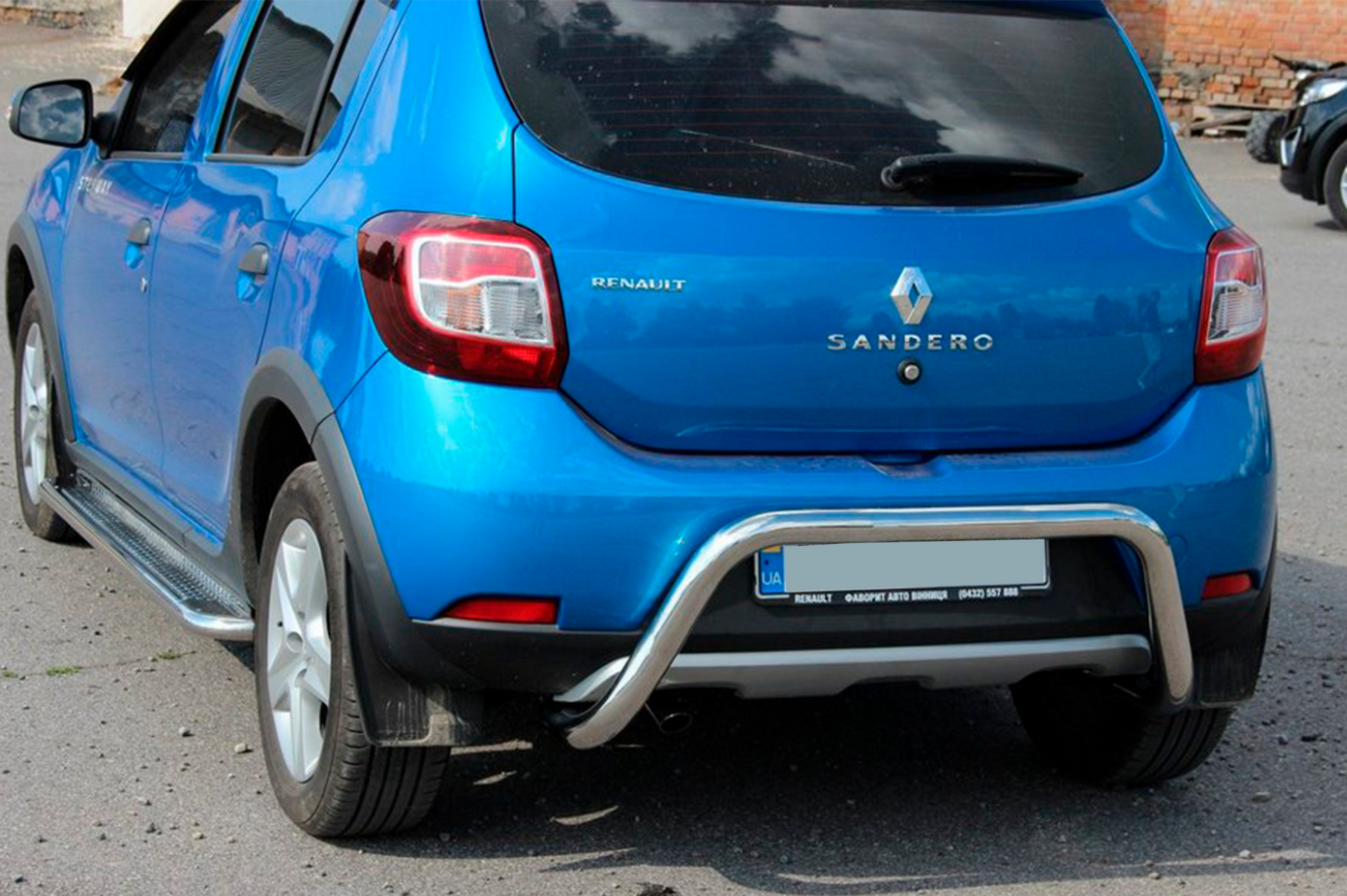 Rear Bar AK007 (Stainless Steel) for Renault Sandero 2013-2022 - image 2