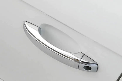 Chrome door handle covers without buttons (4 pcs, stainless steel) for Audi Q3 2011-2019 - image 1