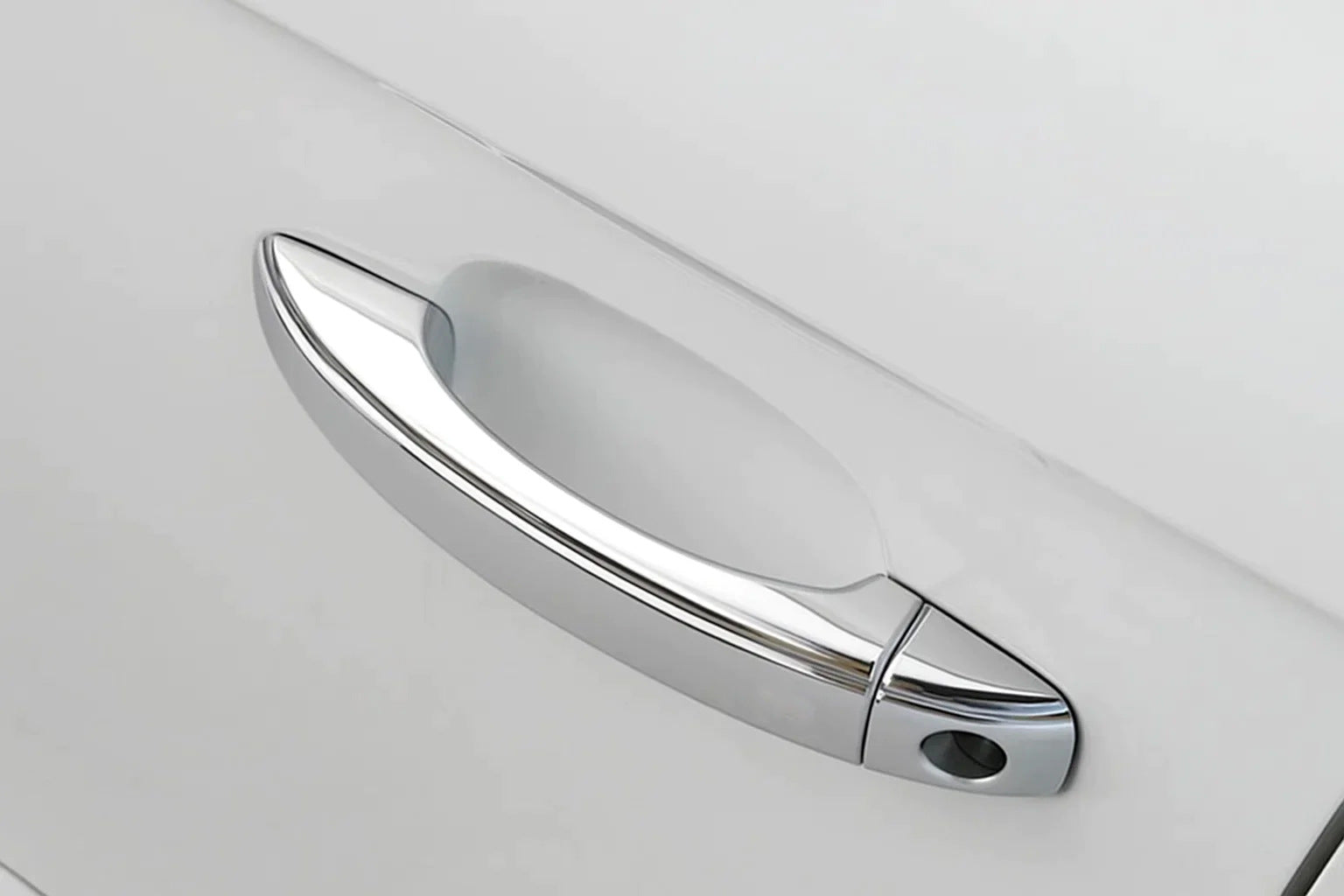 Chrome door handle covers without buttons (4 pcs, stainless steel) for Audi Q3 2011-2019 - image 1