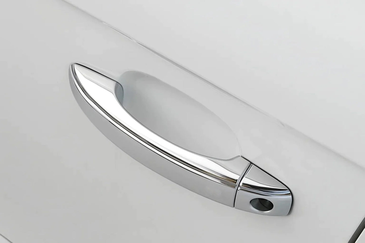 Chrome door handle covers without buttons (4 pcs, stainless steel) for Audi Q5 2008-2017 - image 1