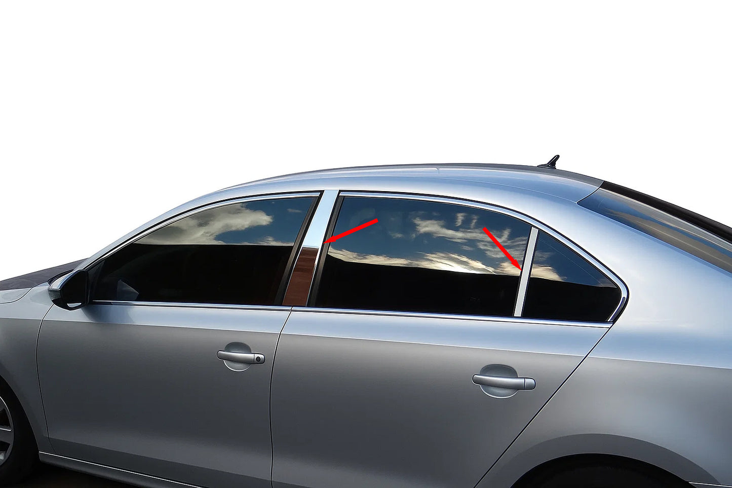 Stainless Steel Door Pillar Trim for Volkswagen Jetta 2011-2018 - image 1