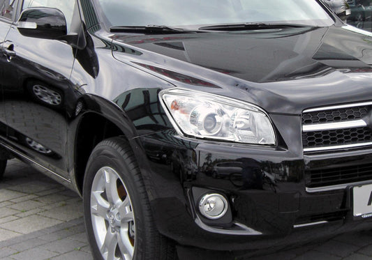 Headlight Covers 2009-2010 (2 pcs, plastic) for Toyota Rav 4 2006-2013 - image 1