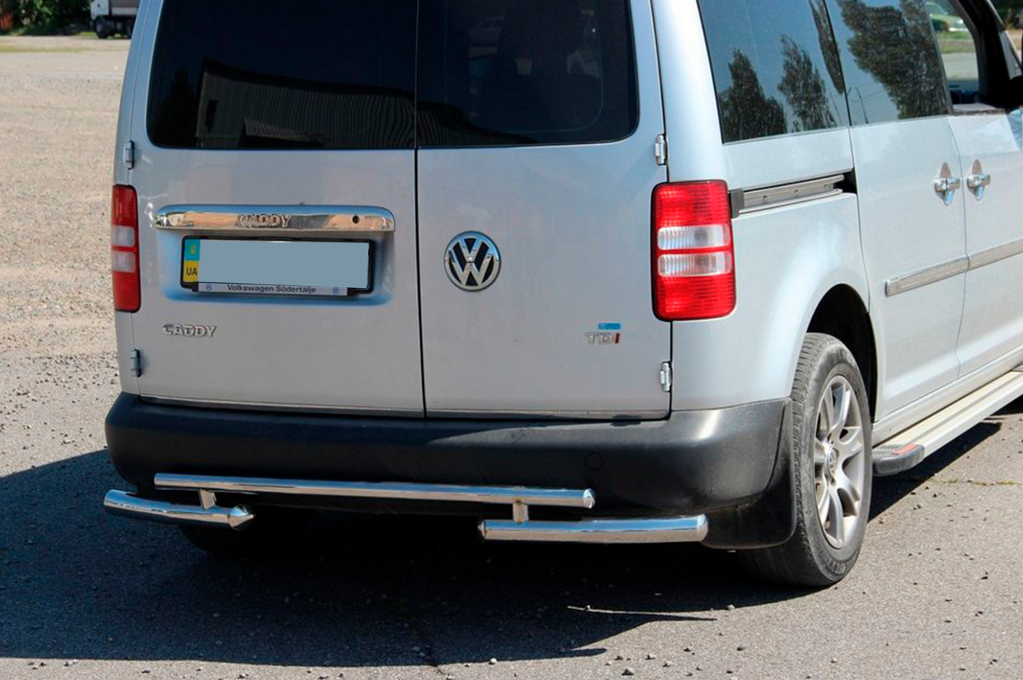 Rear Bar AK003-2 (2 pcs, stainless steel) for Volkswagen Caddy 2010-2015 - image 1
