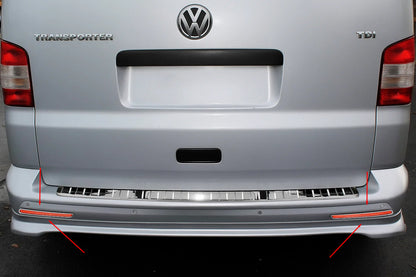 Rear reflector covers (2 pcs, stainless steel) for Volkswagen T6 2015-2024 - image 1