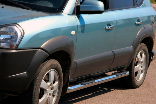 Side Bars BB002 (2 pcs, Stainless Steel) for Hyundai Tucson JM 2004- - image 2