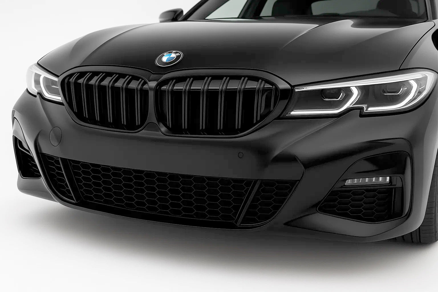 M-Look V2 Kidney Grilles (2018-2022, Gloss Black) for BMW 3 Series G20/21 2018- - image 1