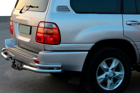 Rear Corner Bars AK003-Double (2 pcs, stainless steel) for Toyota Land Cruiser 100 1998-2007 - image 1