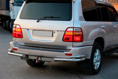 Rear Corner Bars AK003-Double (2 pcs, stainless steel) for Toyota Land Cruiser 100 1998-2007 - image 2