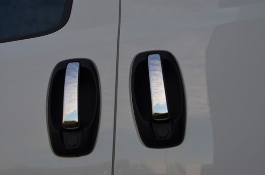 Chrome Door Handle Covers (4 pcs, Stainless Steel) for Citroen Nemo 2007-2017 - image 1