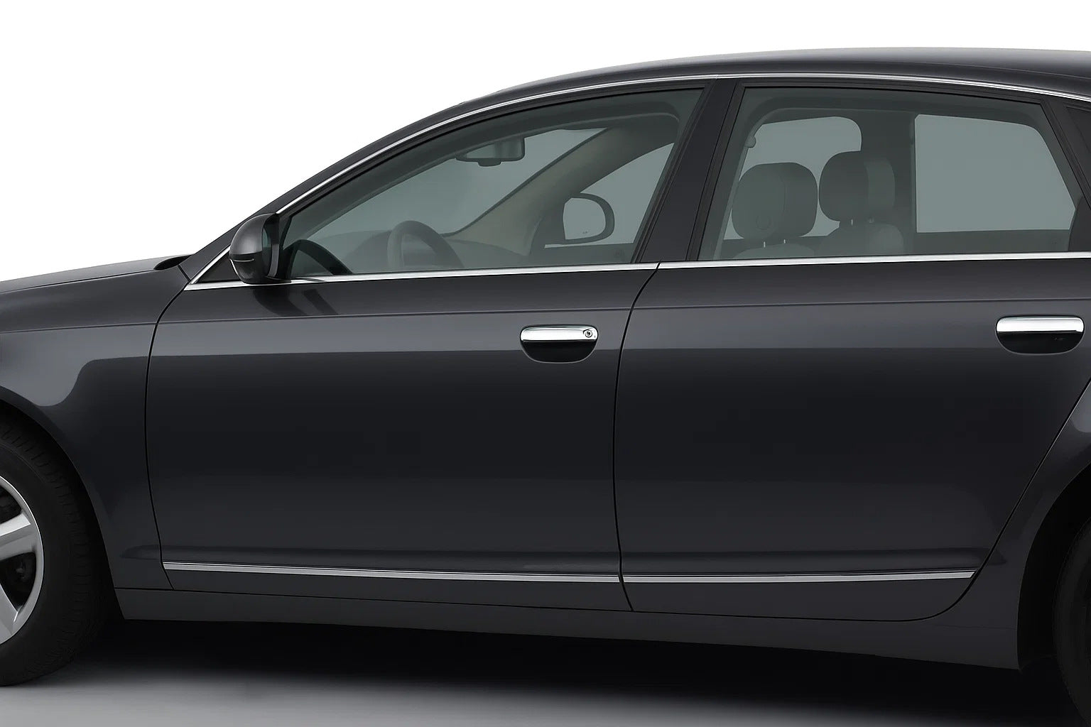 Chrome Door Handle Covers (4 pcs, Stainless Steel) for Audi A6 C6 2004-2011 - image 1