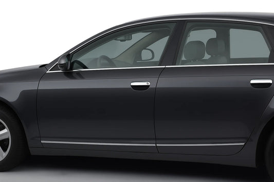 Chrome Door Handle Covers (4 pcs, Stainless Steel) for Audi A6 C6 2004-2011 - image 1