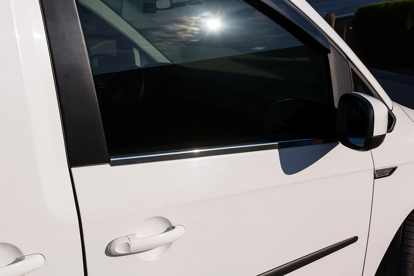 Window Trim Black Chrome (2 pcs, Stainless Steel) for Volkswagen Caddy 2015-2020 - image 1