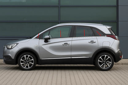 Lower window trims stainless steel (8 pcs) for Opel Crossland X 2017-2024 - image 1