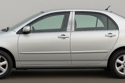 Chrome Pillar Covers (4 pcs, Stainless Steel) for Toyota Corolla 2002-2007 - image 1