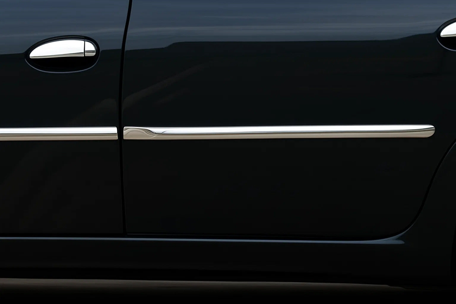 Door moldings stainless steel (4 pcs) for Renault Logan I 2005-2008 - image 1