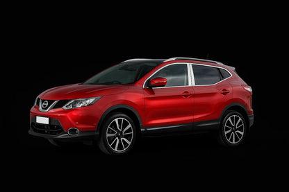 Chrome Door Pillar Covers (4 pcs, Stainless Steel) for Nissan Qashqai 2014-2021 - image 3