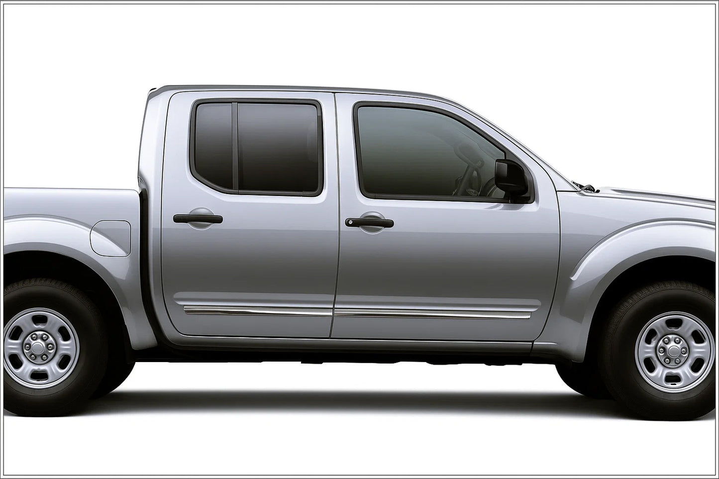 Stainless Steel Door Moldings (4 pcs) for Nissan Navara 2006-2015 - image 1