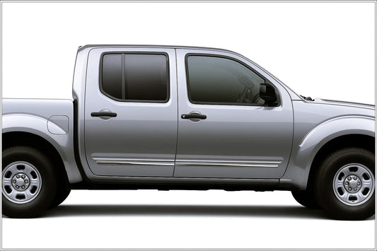 Stainless Steel Door Moldings (4 pcs) for Nissan Navara 2006-2015 - image 1