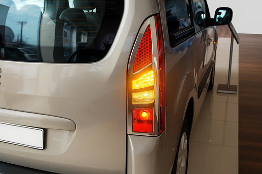 Chrome Tail Light Covers Straight (2 pcs, Stainless Steel) for Citroen Berlingo 2008-2018 - image 1