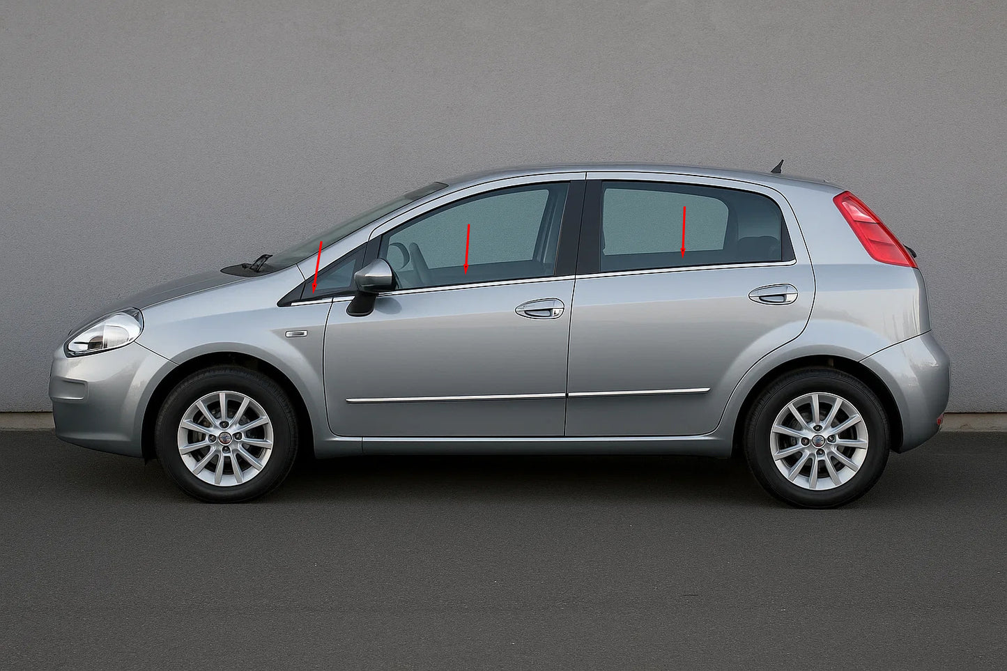 Window Trim Carmos (6 pcs, Stainless Steel) for Fiat Punto Grande/EVO 2006-2018 - image 1