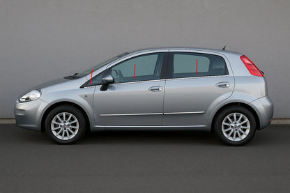 Window Trim Carmos (6 pcs, Stainless Steel) for Fiat Punto Grande/EVO 2006-2018 - image 1