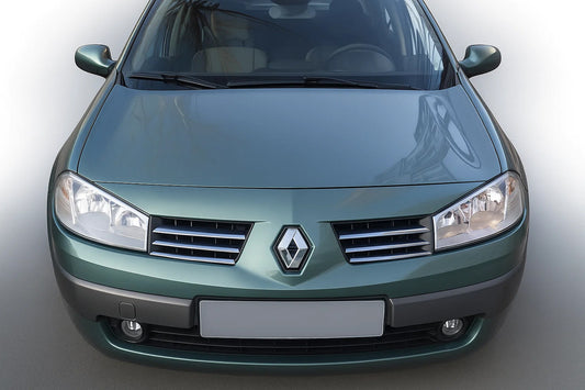 Chrome Grille Covers (Model 2004-2006, 6 pcs, Stainless Steel) for Renault Megane II 2004-2009 - image 1