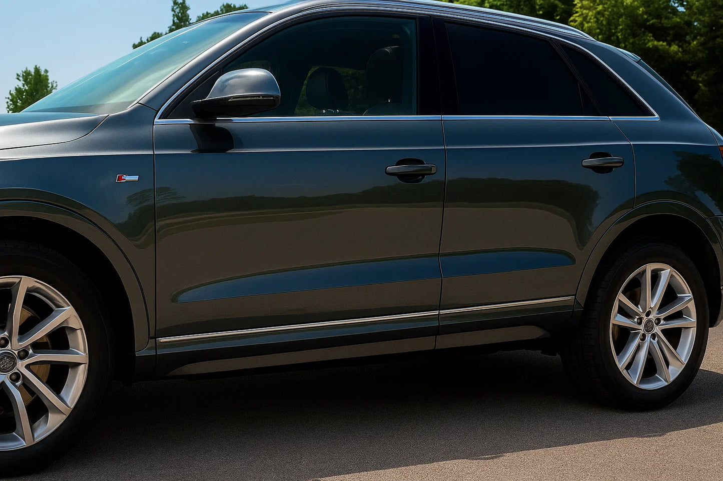 Stainless Steel Door Moldings (4 pcs) for Audi Q3 2011-2019 - image 1